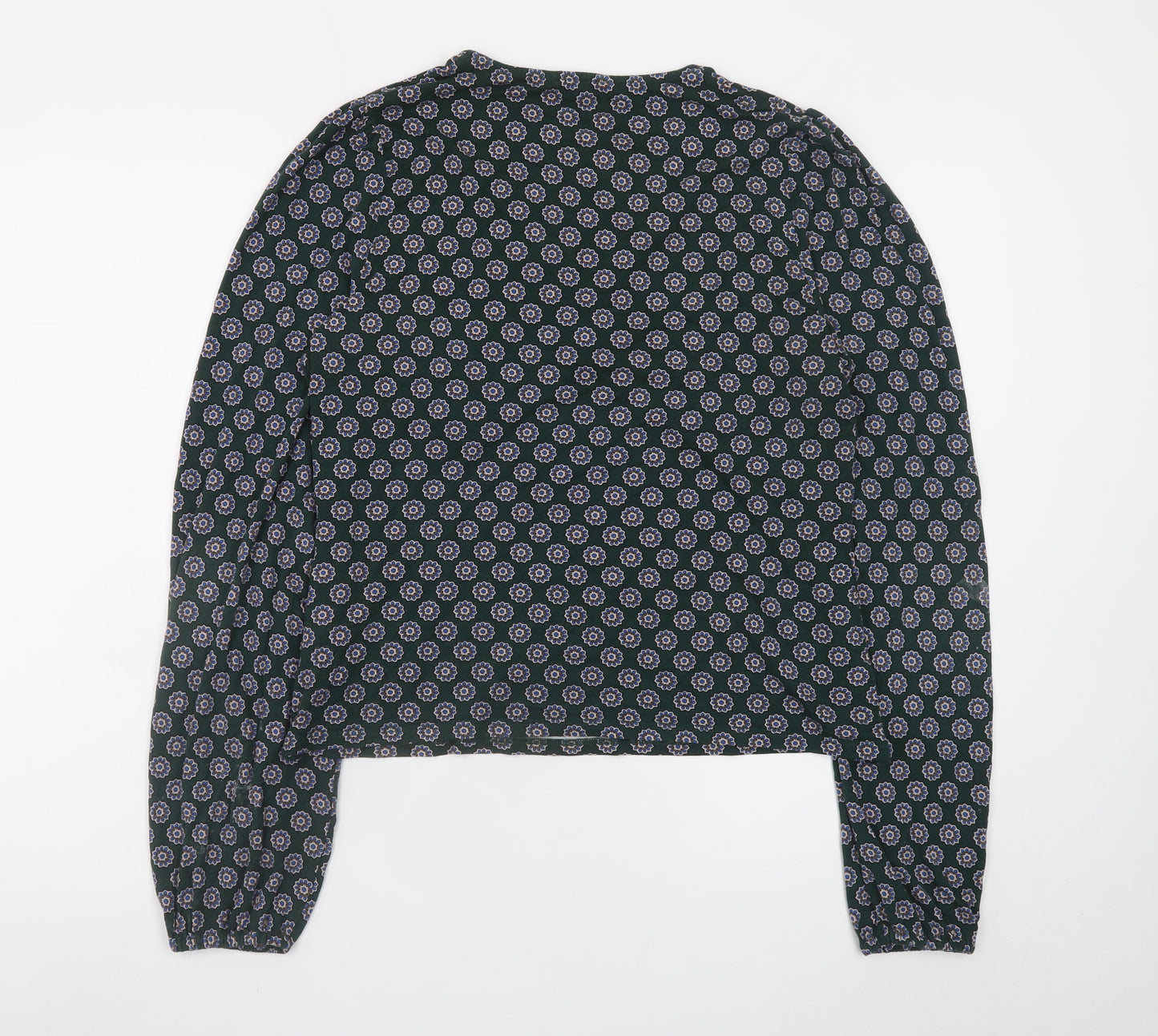 Boden Women’s Blue Geometric Wrap Blouse Size 18 Viscose Stretch