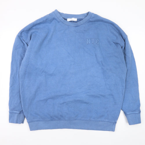 Marks and Spencer Men's Blue NYC Sweatshirt Small Crew Neck Pullover
