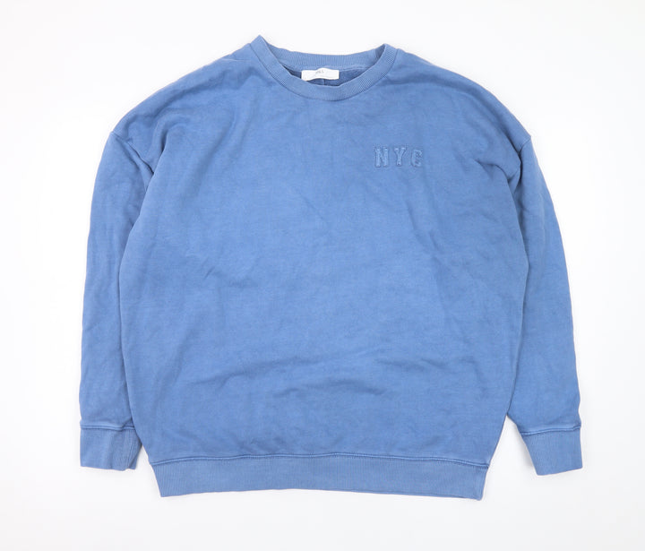 Marks and Spencer Men's Blue NYC Sweatshirt Small Crew Neck Pullover