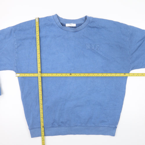 Marks and Spencer Men's Blue NYC Sweatshirt Small Crew Neck Pullover