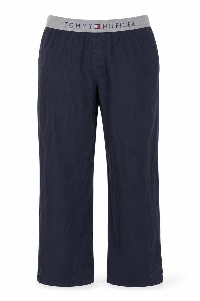 Tommy Hilfiger Men Blue M Lounge Pants Elastic Waist Jersey Cotton
