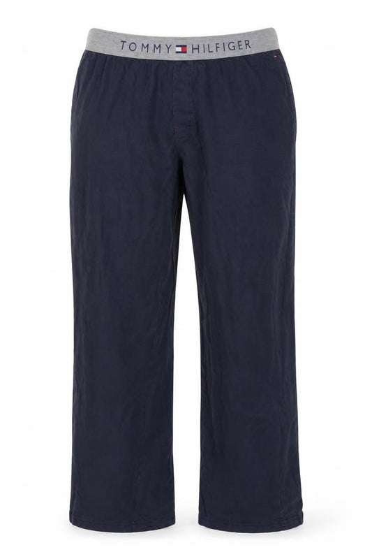 Tommy Hilfiger Men Blue M Lounge Pants Elastic Waist Jersey Cotton