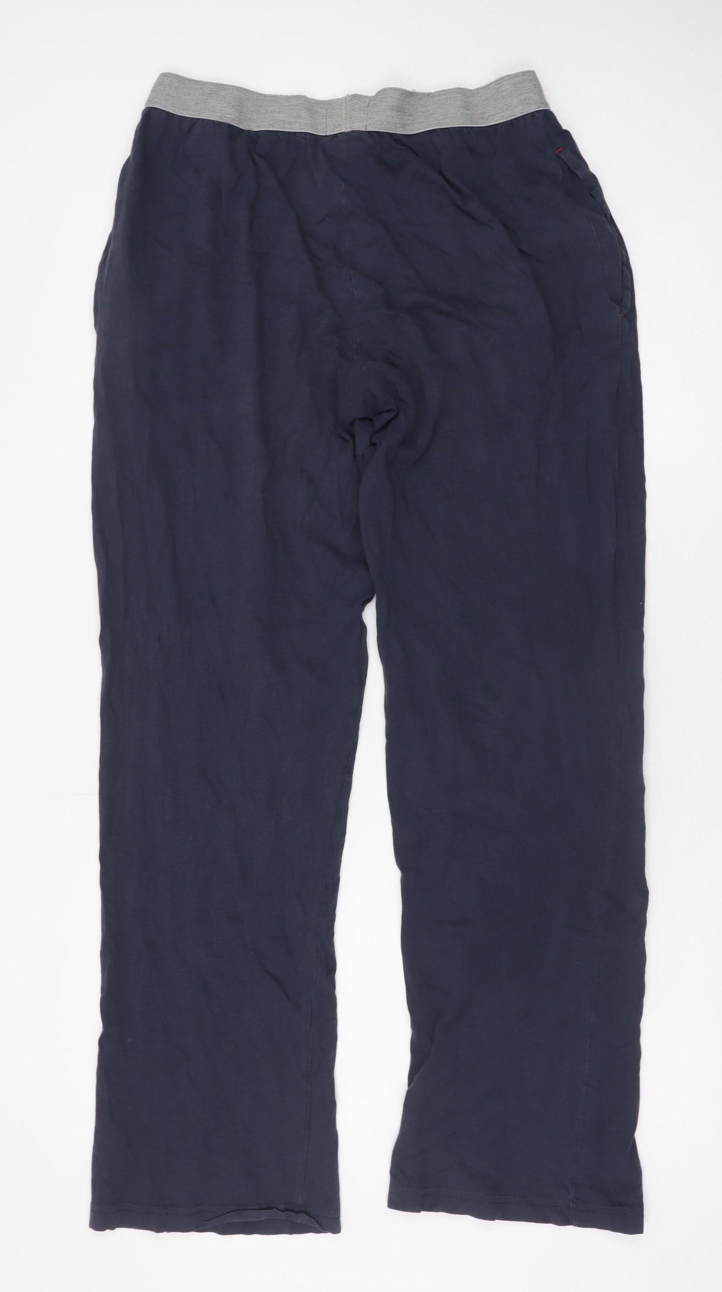 Tommy Hilfiger Men Blue M Lounge Pants Elastic Waist Jersey Cotton