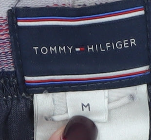 Tommy Hilfiger Men Blue M Lounge Pants Elastic Waist Jersey Cotton