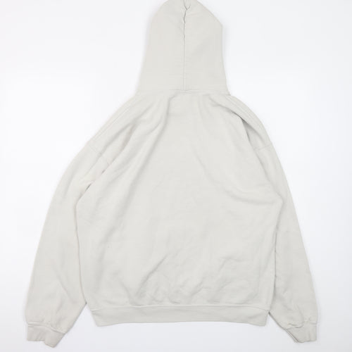 iets frans Men Beige Pullover Hoodie Medium Cotton Blend