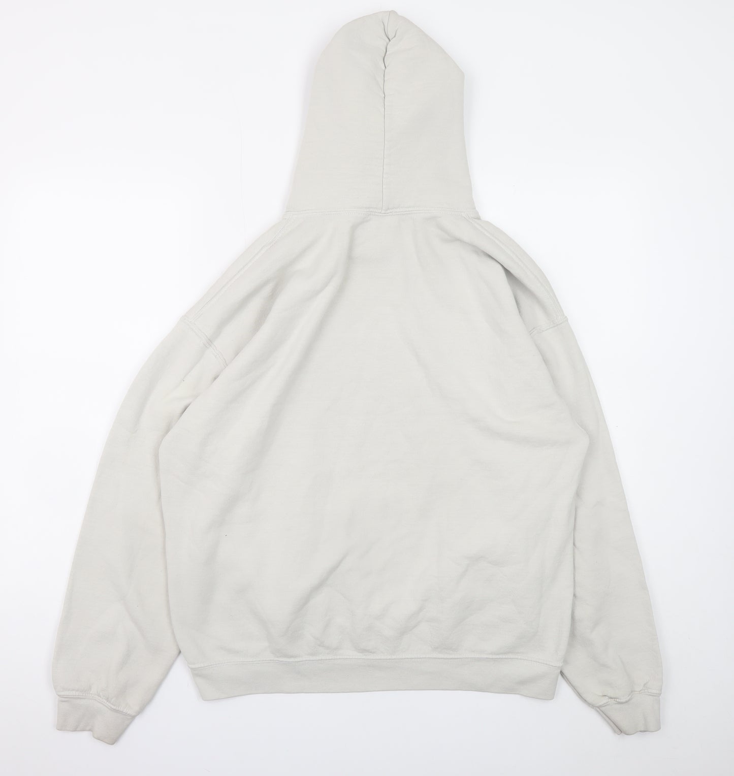 iets frans Men Beige Pullover Hoodie Medium Cotton Blend