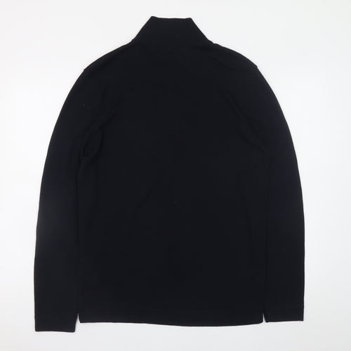 Zara Man Black Long Sleeve Polo Shirt Men’s XL Regular Fit