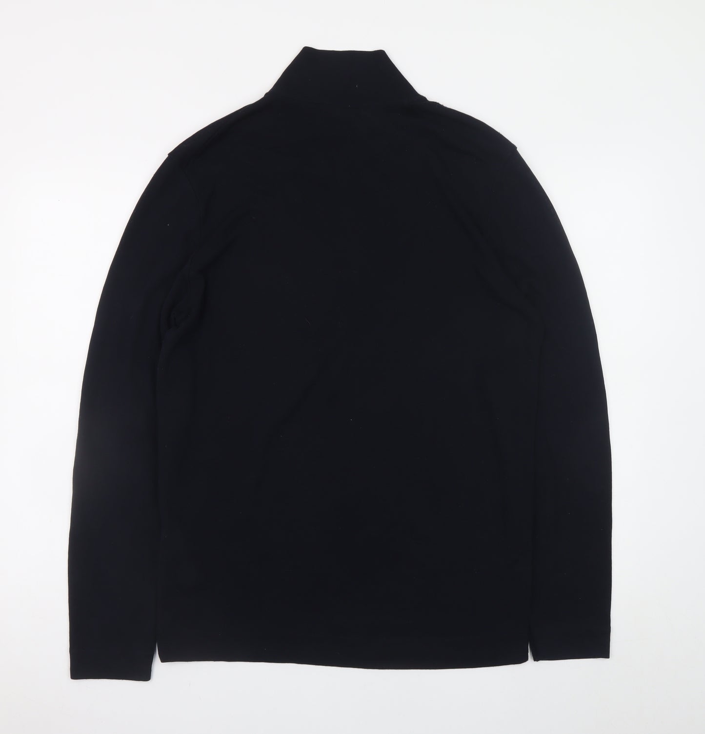 Zara Man Black Long Sleeve Polo Shirt Men’s XL Regular Fit