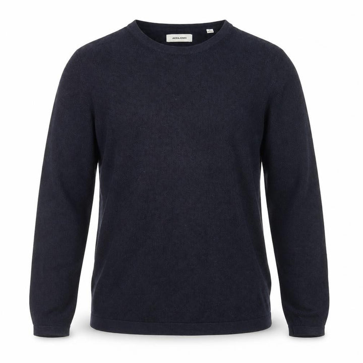 Jack & Jones Men's Black Cotton Crew Neck Pullover Jumper Size L
