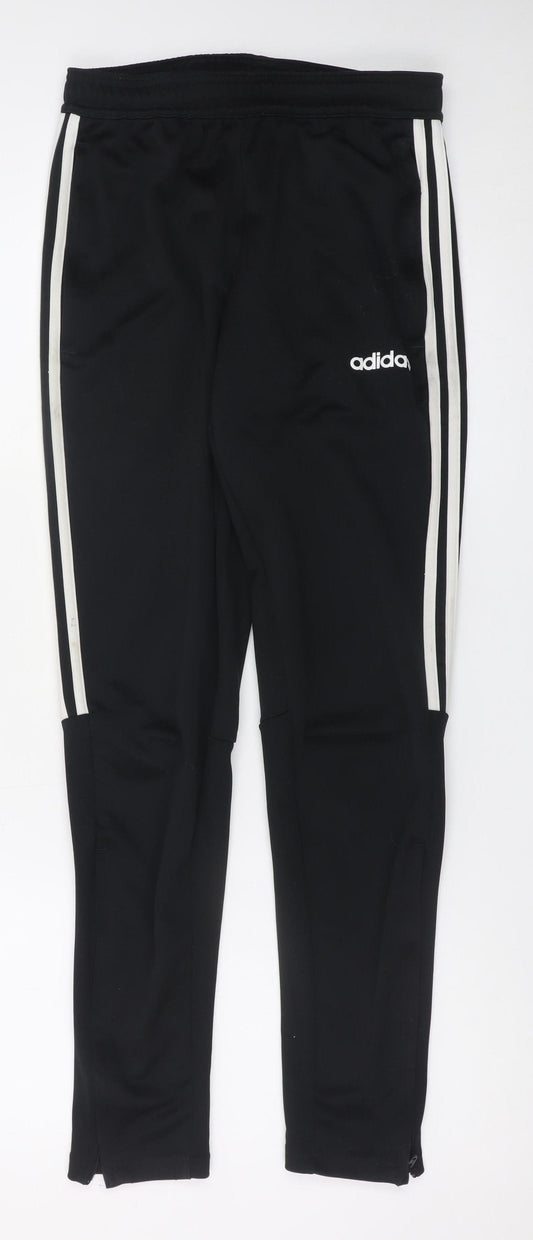 adidas Mens Black Slim Fit Sports Jogger Trousers Size S