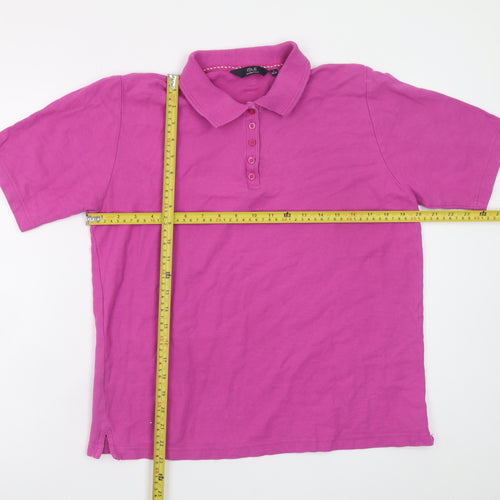 Isle Essentials Women’s Pink Polo Short Sleeve Cotton Top Size 18-20