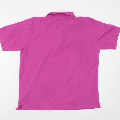 Isle Essentials Women’s Pink Polo Short Sleeve Cotton Top Size 18-20