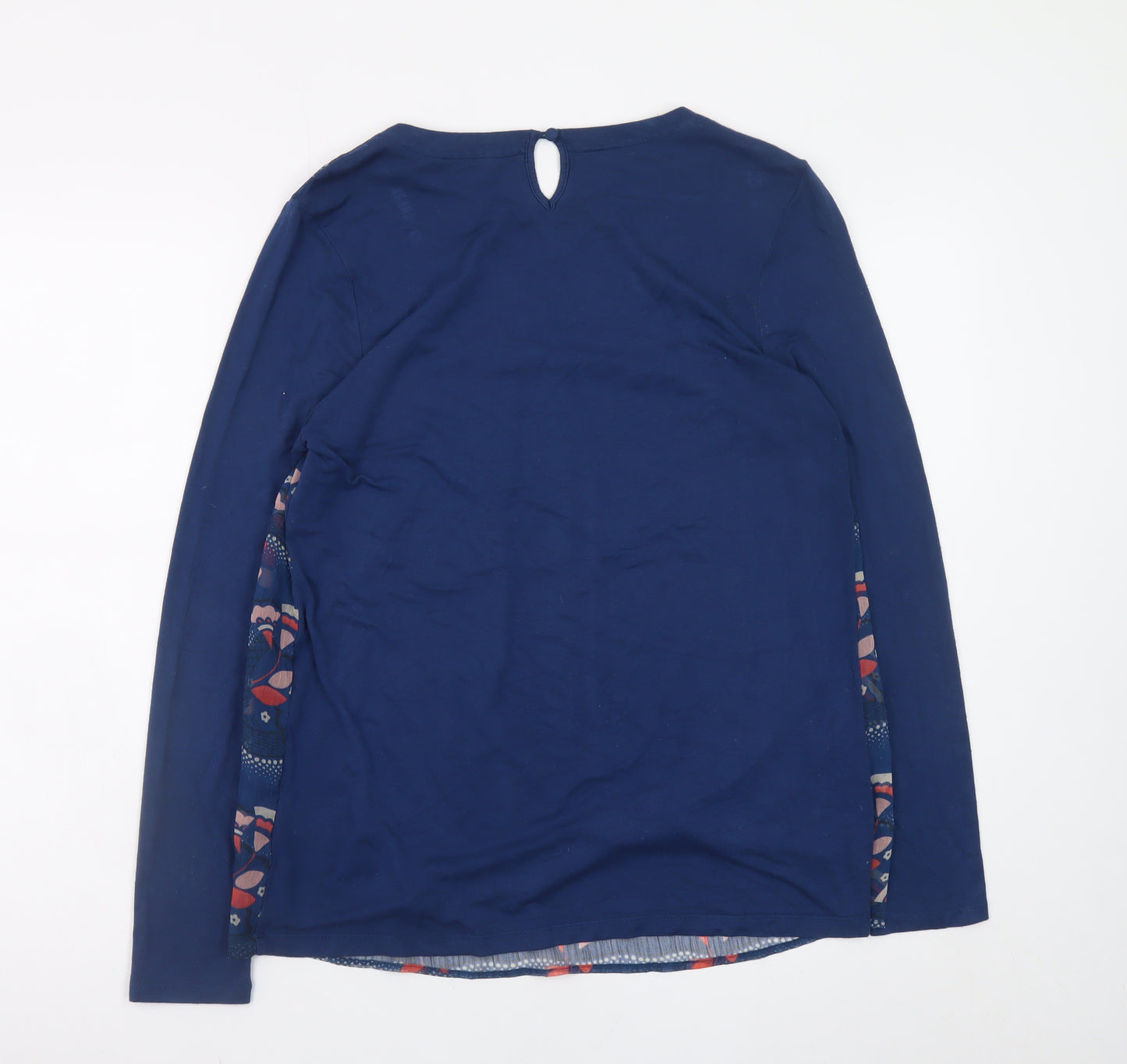 Boden Womens Blue Floral Long Sleeve Tunic Blouse Size 10