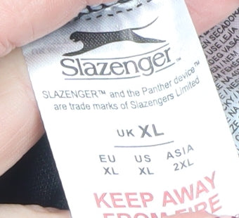 Slazenger Men's Black Polo Shirt XL Regular Fit Sports Top