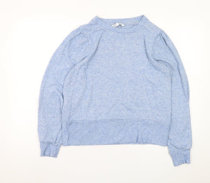 NEXT Women Blue Crew Neck Long Sleeve Pullover Jumper Size 14