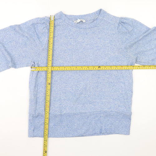 NEXT Women Blue Crew Neck Long Sleeve Pullover Jumper Size 14