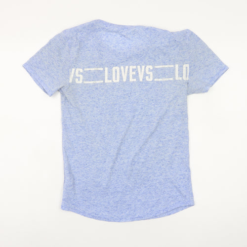 Victoria's Secret Women's Blue XS Basic Crew Neck Love T-Shirt