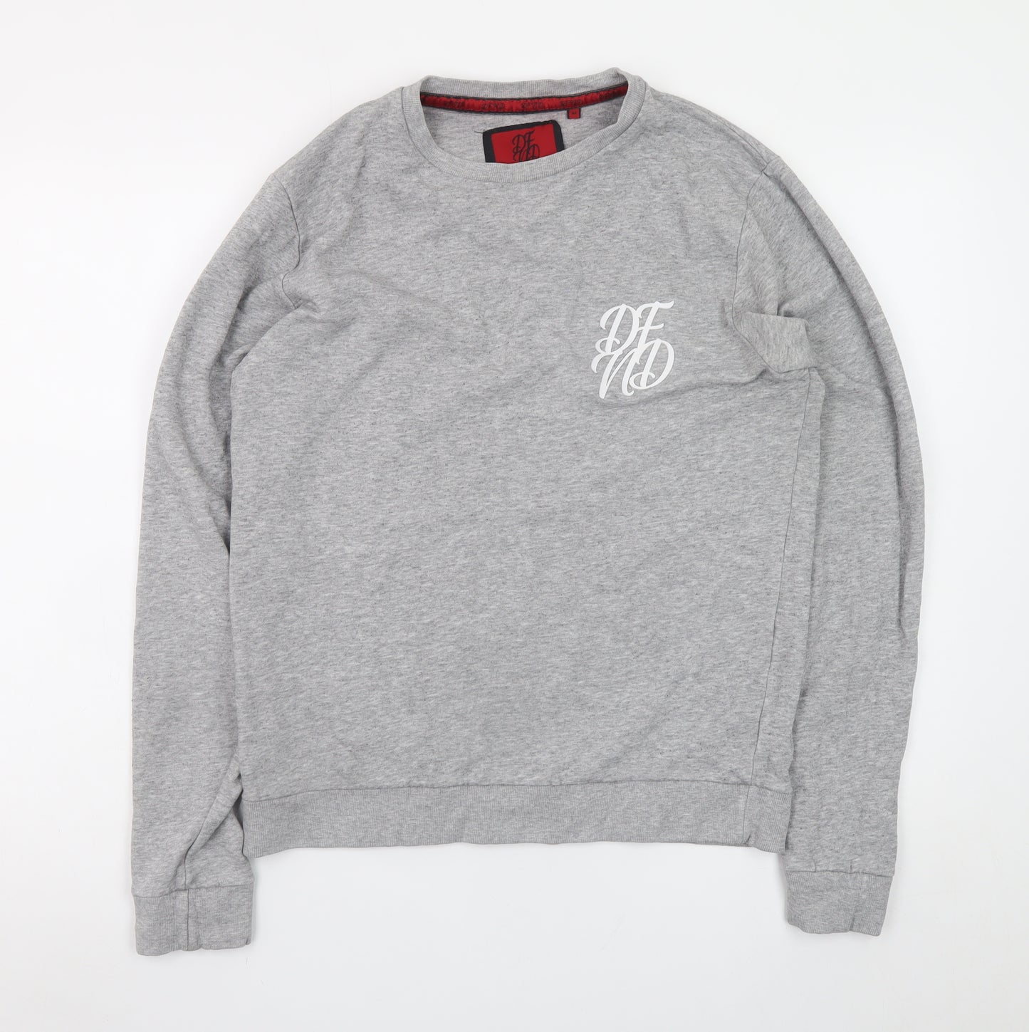 DFND Men’s Grey Crew Neck Pullover Sweatshirt Size M
