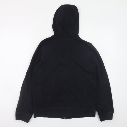 Nike Boys Black Full Zip Hoodie L 147-158cm Fleece Logo Sweatshirt