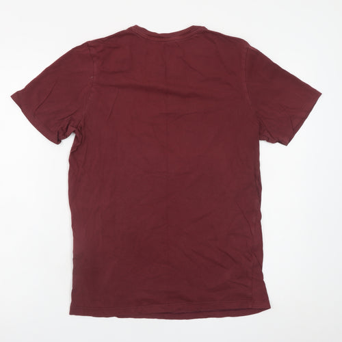 Jack & Jones Unisex Red Cotton Short Sleeve Basic T-Shirt S