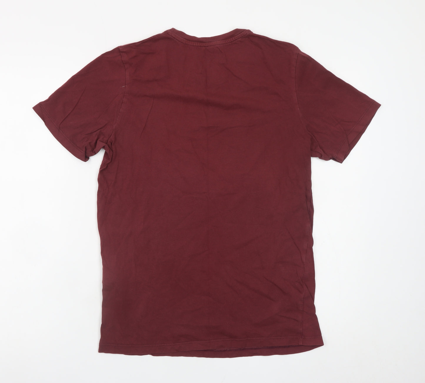 Jack & Jones Unisex Red Cotton Short Sleeve Basic T-Shirt S