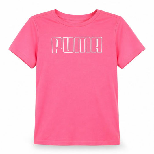 Puma Girls Pink Short Sleeve Crew Neck T-Shirt 11-12 Years