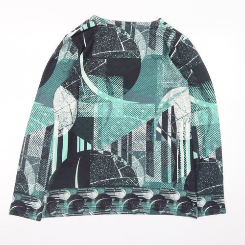 Jessica Graaf Womens Multicoloured Geometric Long Sleeve T-Shirt Size M