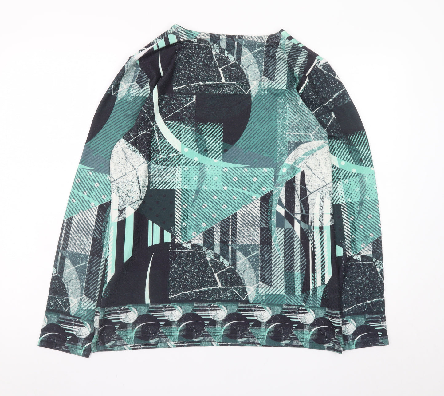 Jessica Graaf Womens Multicoloured Geometric Long Sleeve T-Shirt Size M