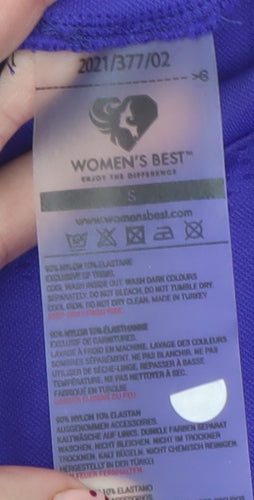Women's Best Purple Long Sleeve Cropped Gym Top Size S