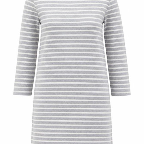 Joules Women Grey Striped Cotton Shift Dress Size 12