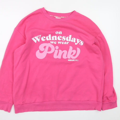 George Women Pink Mean Girls Graphic Pullover Sweatshirt Size 16-18