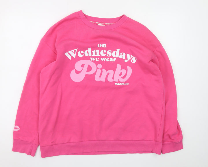 George Women Pink Mean Girls Graphic Pullover Sweatshirt Size 16-18