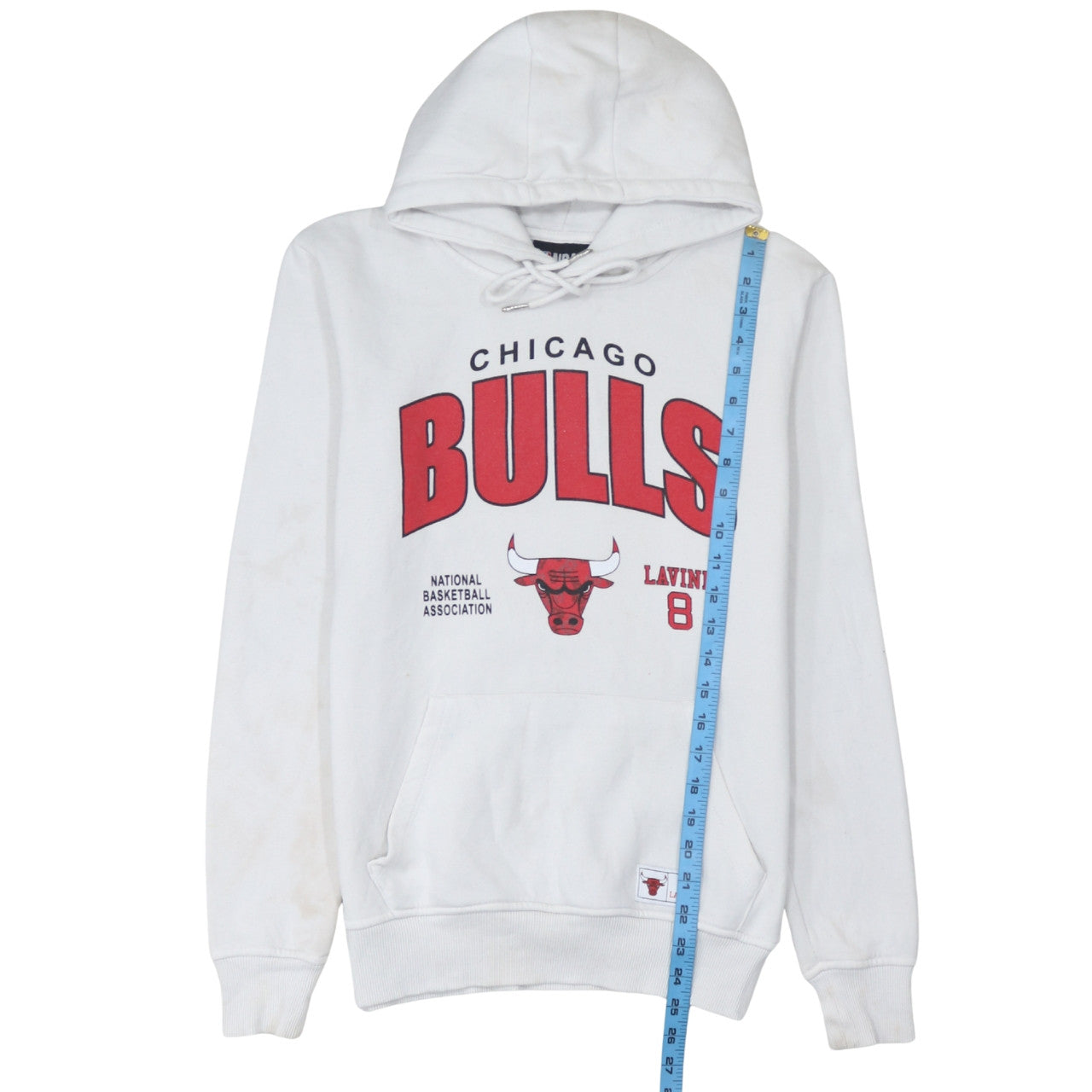 Primark NBA Men’s White Chicago Bulls Lavine 8 Pullover Hoodie XS