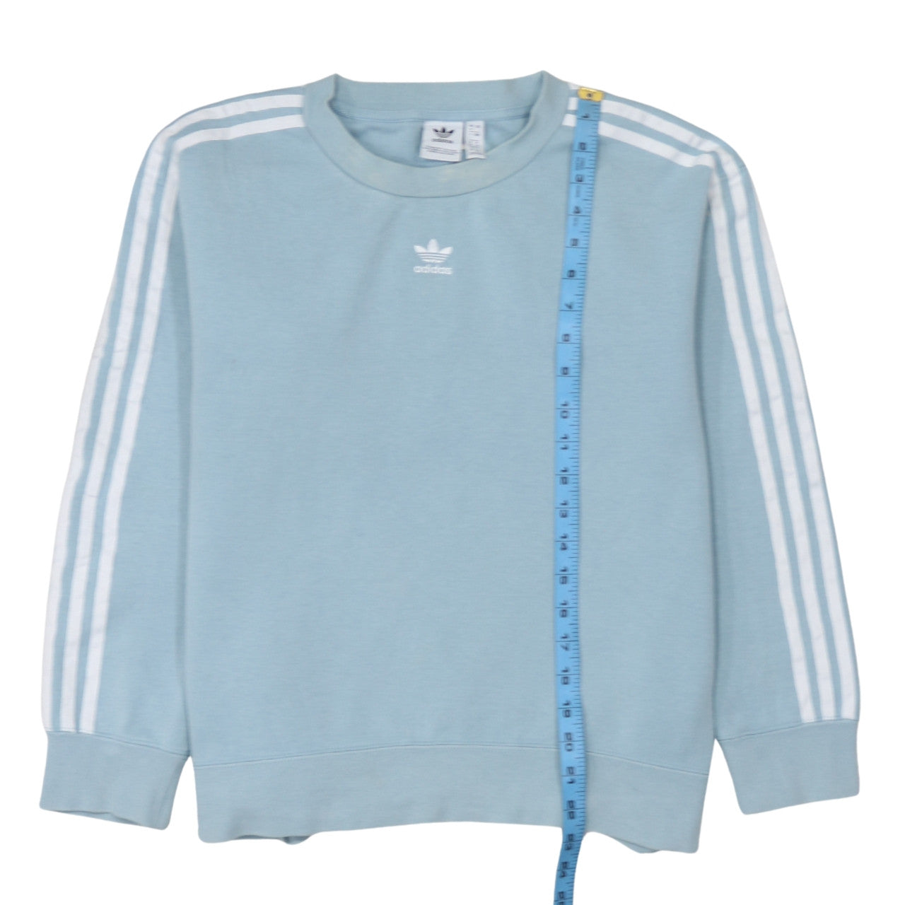 Adidas Women Blue Crew Neck Pullover Sweatshirt UK 8 Relaxed Fit
