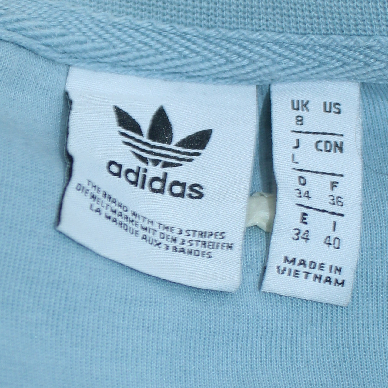 Adidas Women Blue Crew Neck Pullover Sweatshirt UK 8 Relaxed Fit