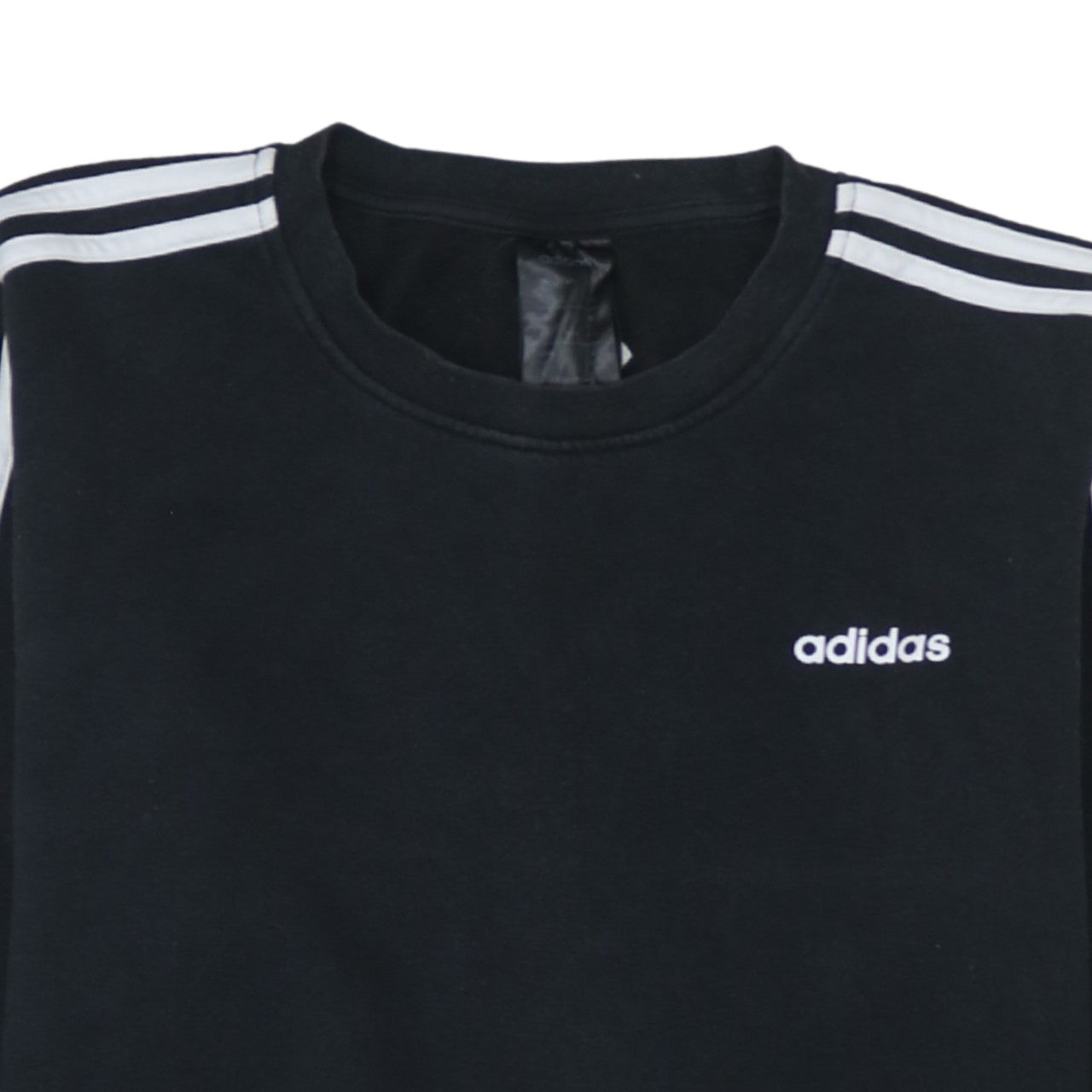 Adidas Women Black Crew Neck Long Sleeve Pullover Sweatshirt L