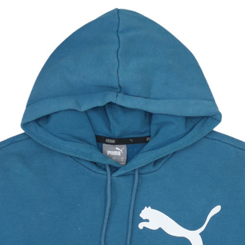 Puma Men's Blue Pullover Hoodie Small Fleece Graphic Sportswear