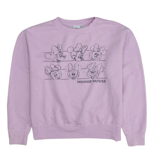 Disney Women Lilac Minnie Mouse Pullover Sweatshirt 2XS