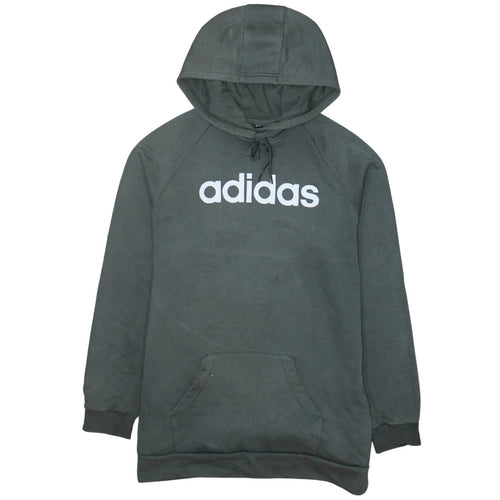Adidas Womens Black Pullover Hoodie Size 14 Long Sleeve Logo Print
