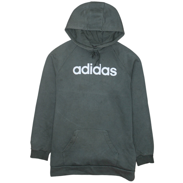 Adidas Womens Black Pullover Hoodie Size 14 Long Sleeve Logo Print
