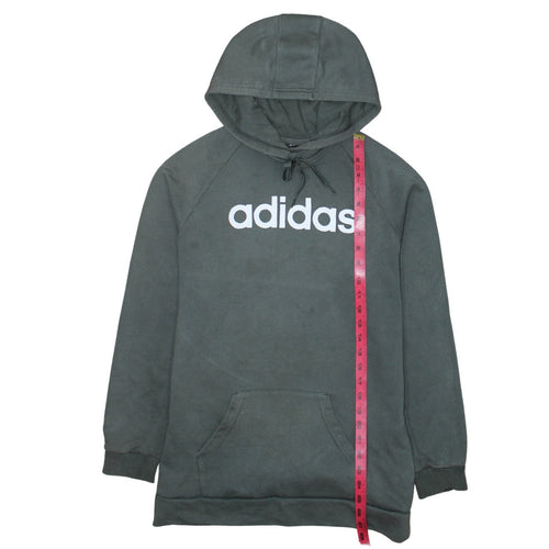 Adidas Womens Black Pullover Hoodie Size 14 Long Sleeve Logo Print