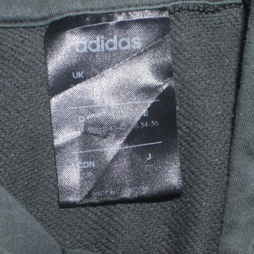 Adidas Womens Black Pullover Hoodie Size 14 Long Sleeve Logo Print