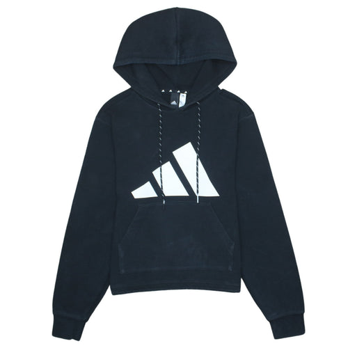 Adidas Womens Black XS Pullover Hoodie with Logo Print