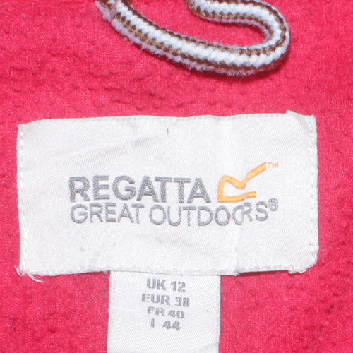Regatta Women’s Red Fleece Full Zip Outdoor Jacket Size 12