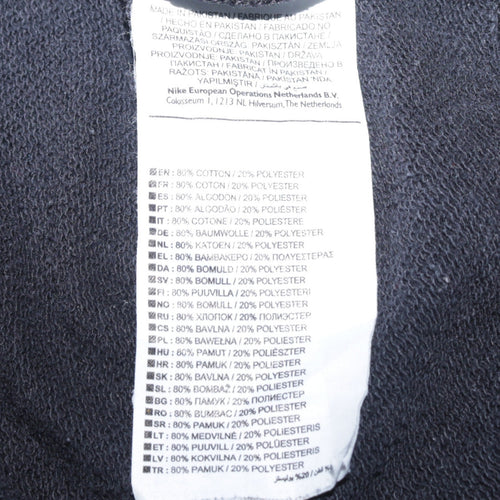 Nike Women Black Small Pullover Sweatshirt Crew Neck Cotton Blend
