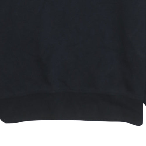 Nike Women Black Small Pullover Sweatshirt Crew Neck Cotton Blend