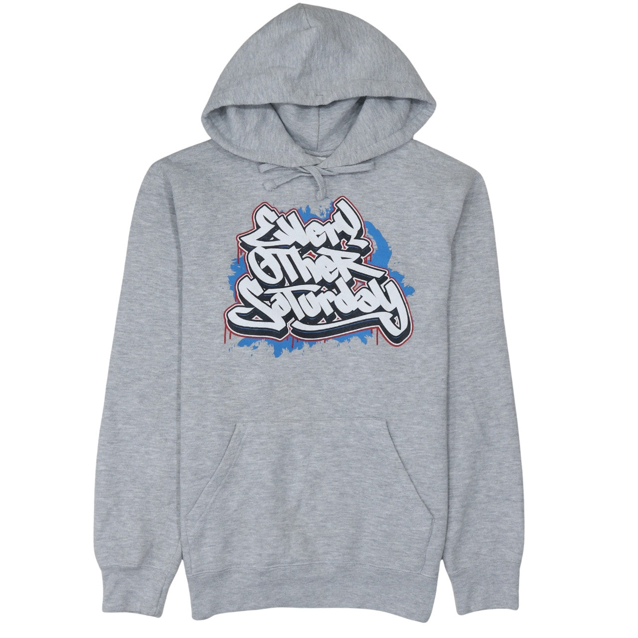 Russell Men’s Grey Pullover Hoodie M Graphic Urban Style
