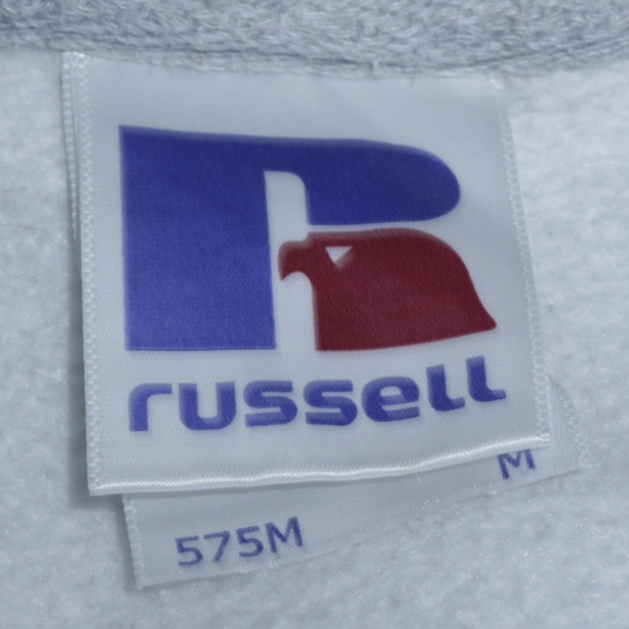 Russell Men’s Grey Pullover Hoodie M Graphic Urban Style