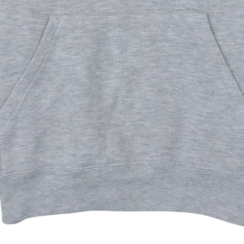 Russell Men’s Grey Pullover Hoodie M Graphic Urban Style