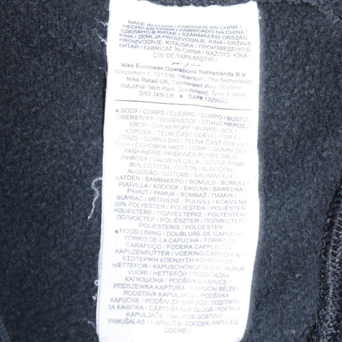 Nike Men's Black Pullover Hoodie S Fleece Sportswear Regular Fit